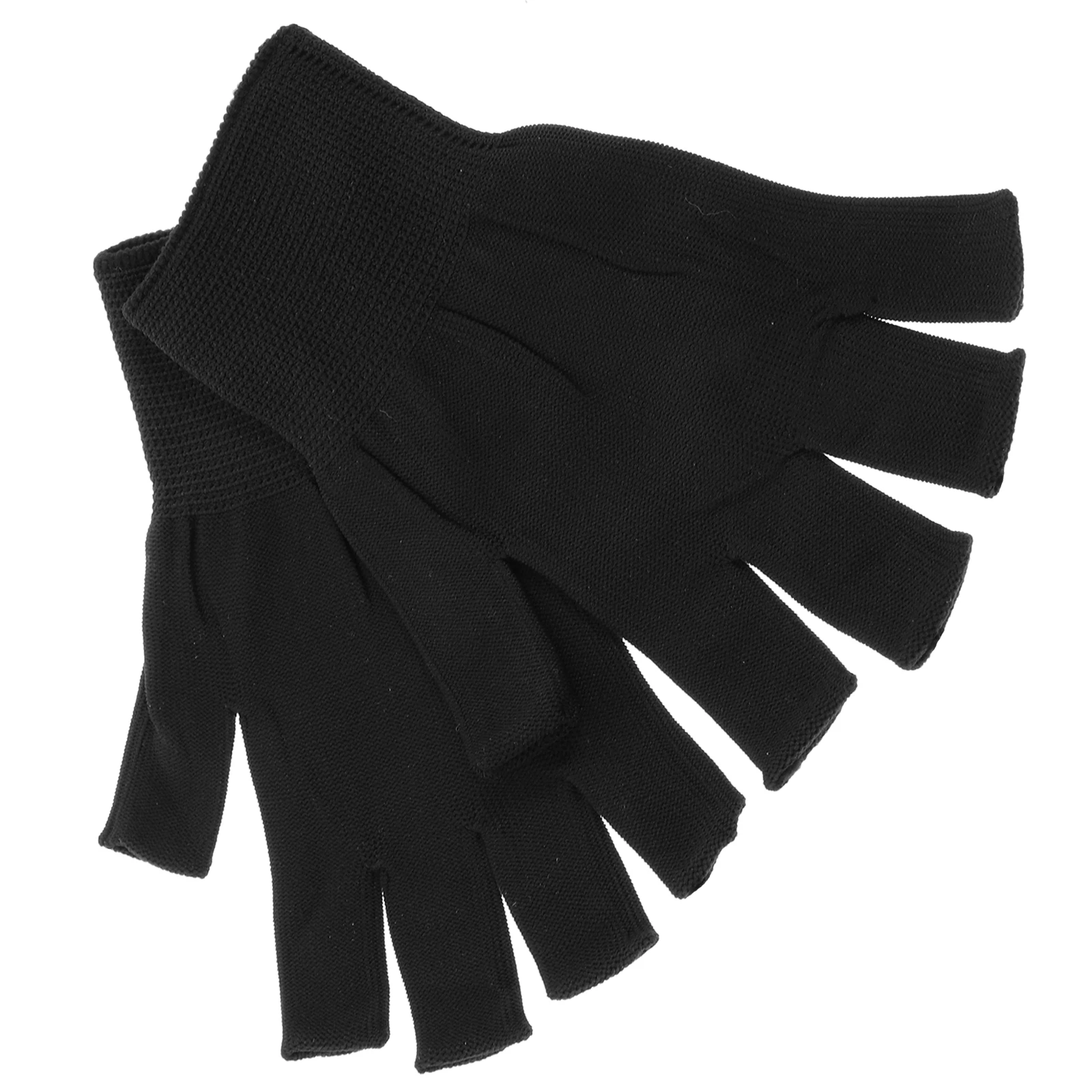 

Sun Protection Half Finger Gloves Climbing Black Sunblock UV Lightweight
