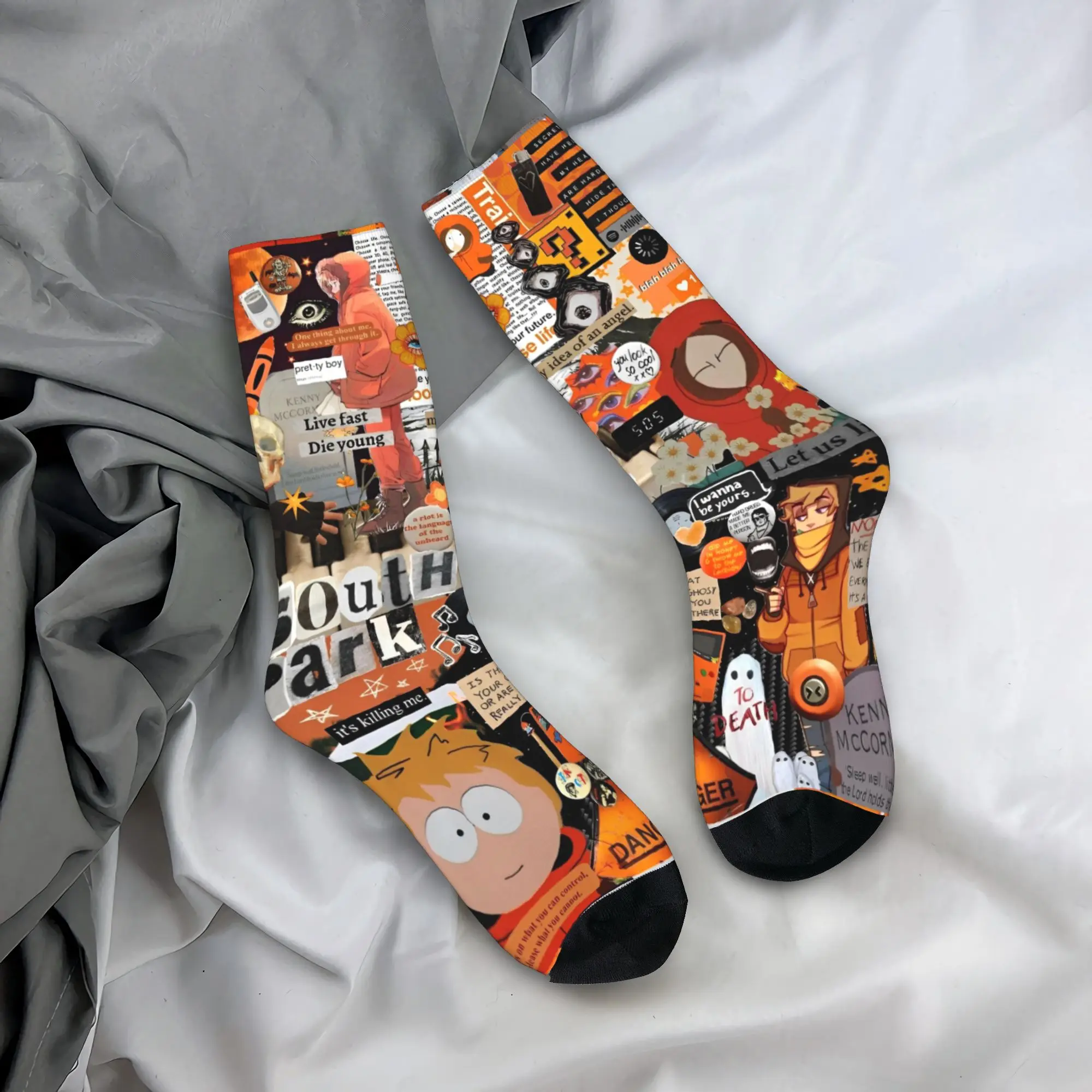 

Носки Souths Parks, мужские и женские модные носки из полиэстера с героями мультфильмов, высокое качество, весна, лето, осень, зима, средние носки-трубы, подарок