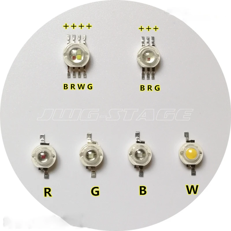 3w DIY LED Lamp Chip White/Warm White/ Red/Blue/Green Color 3 Watt LED Lamp Bead 120Degree for Disco Stage LED Light Parts