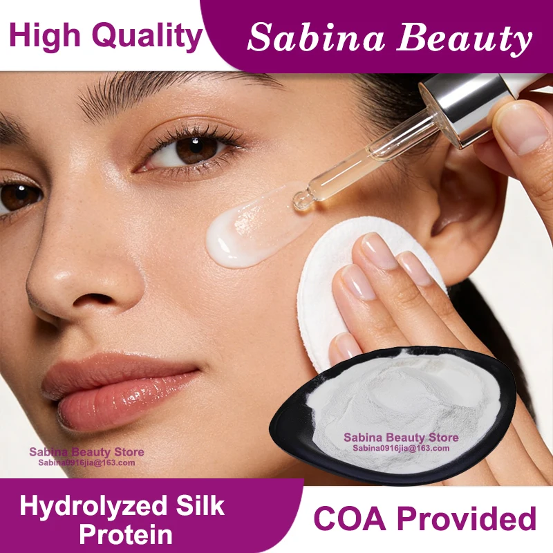 Hot Supply 99% Hydrolyzed Silk Protein Powder ,Silk Fibroin for Moisturizing, Brightening and Improving Skin Perception