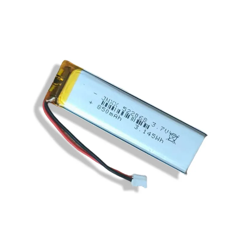 New Original 522068 3.7V 850mAh Rechargeable Polymer Lithium Battery Electronic Products Small Fan Digital LED Light MP3 MP4