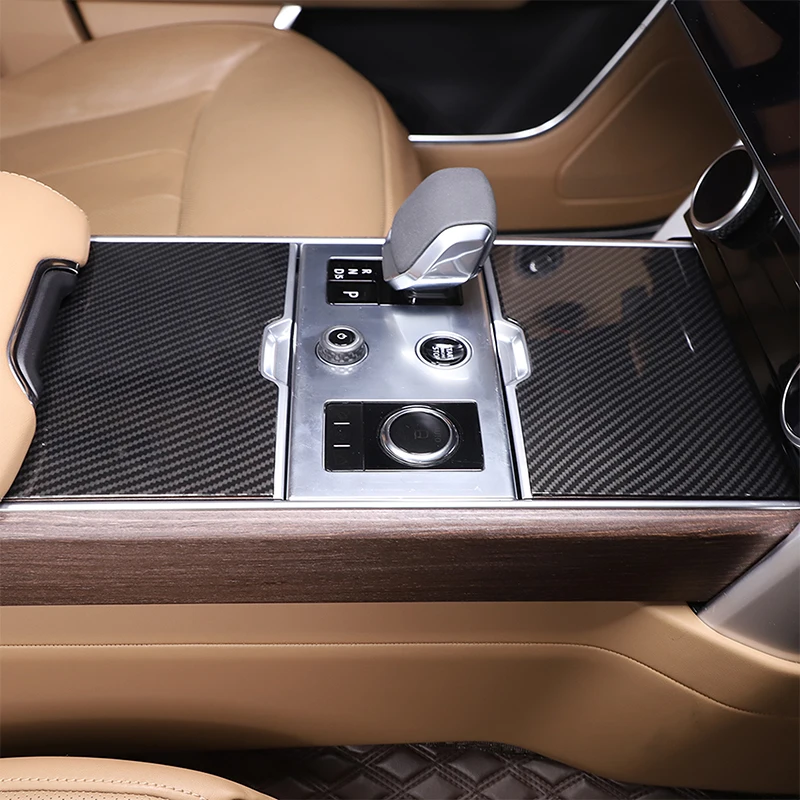 لاند روفر رينج روفر فوغ 2023 + ABS ألياف الكربون سيارة مركز التحكم فنجان شاي لوحة ملصق مزخرفة اكسسوارات السيارات
