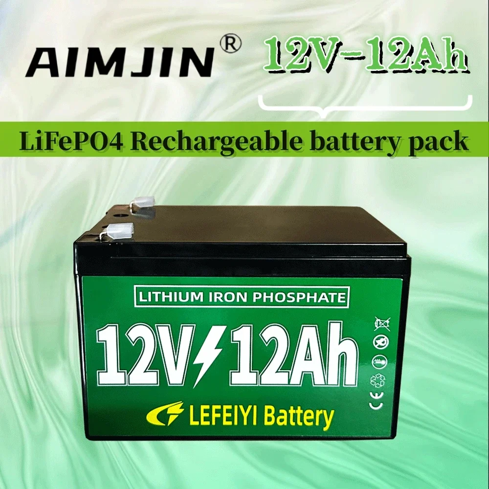 

12V 12Ah LiFePO Rechargeable Battery Pack for Children's Toy Car, Solar Street Lights Andother Small Equipment Power Supply Tool