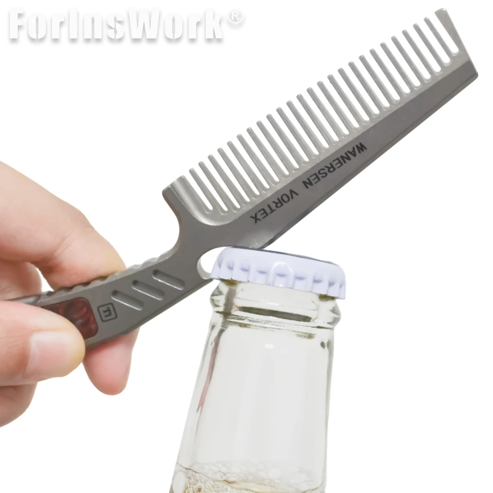 多機能 EDC ツール TC21 チタン スピナー コーム ボトルオープナー フィジェットトイ ストレス解消ガジェット