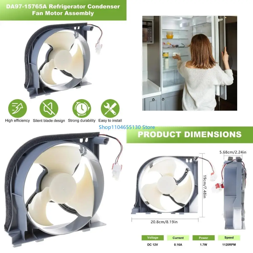 

DA97-15765A Refrigerator Condenser Fan Motor Replacement for RMF002ASSA
