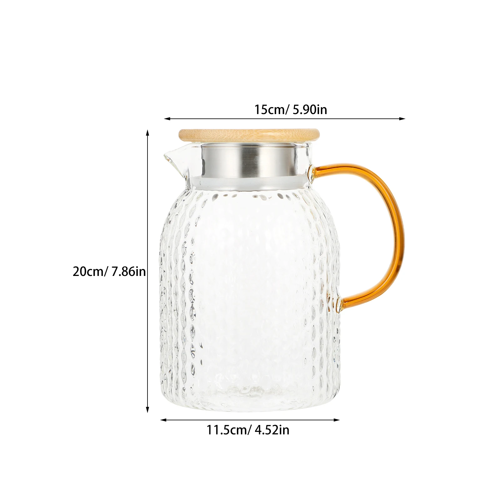 

Heat Resistant Cold Water Bottle Pitcher with Lid Refrigerator Carafe Juice Jug