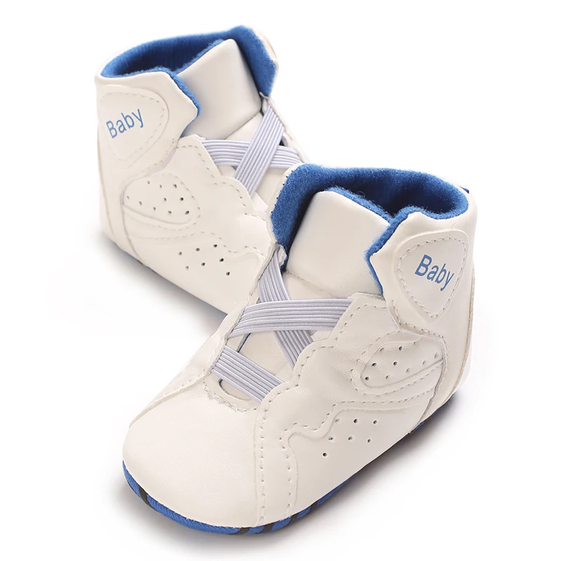Hoch geschnittene, weichsohlige Freizeitschuhe aus PU für Damen und Herren, Lauflernschuhe für Neugeborene, Baby-Lauflernschuhe, erstes Paar Lauflernschuhe – Detail 6