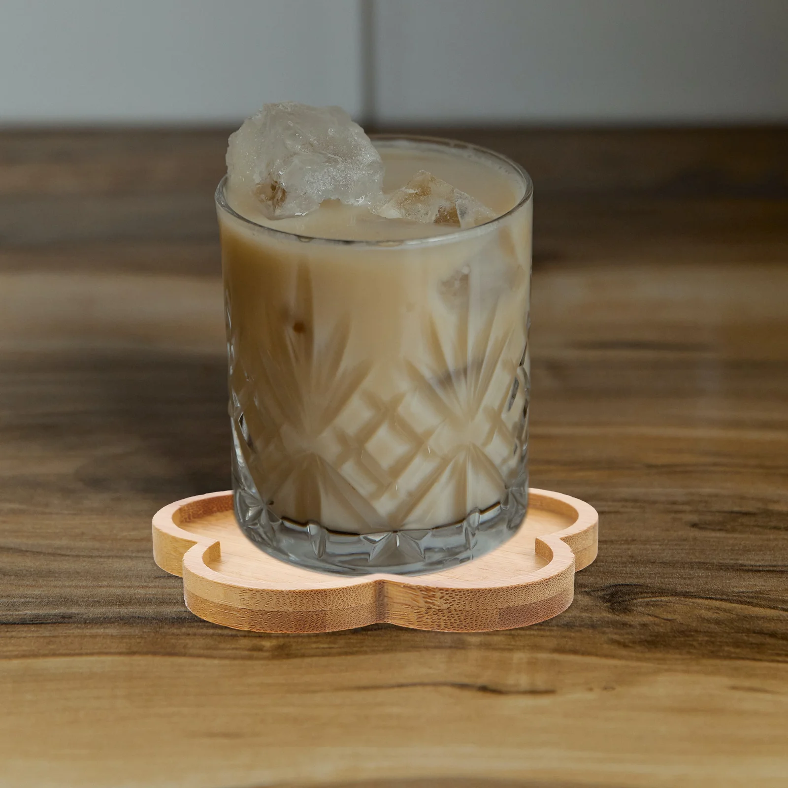 

4pcs Bamboo Plant Saucer Tray 15Cm Durable Wood Pot Coaster For Indoor Outdoor Plants Water Catcher Drainage Planter