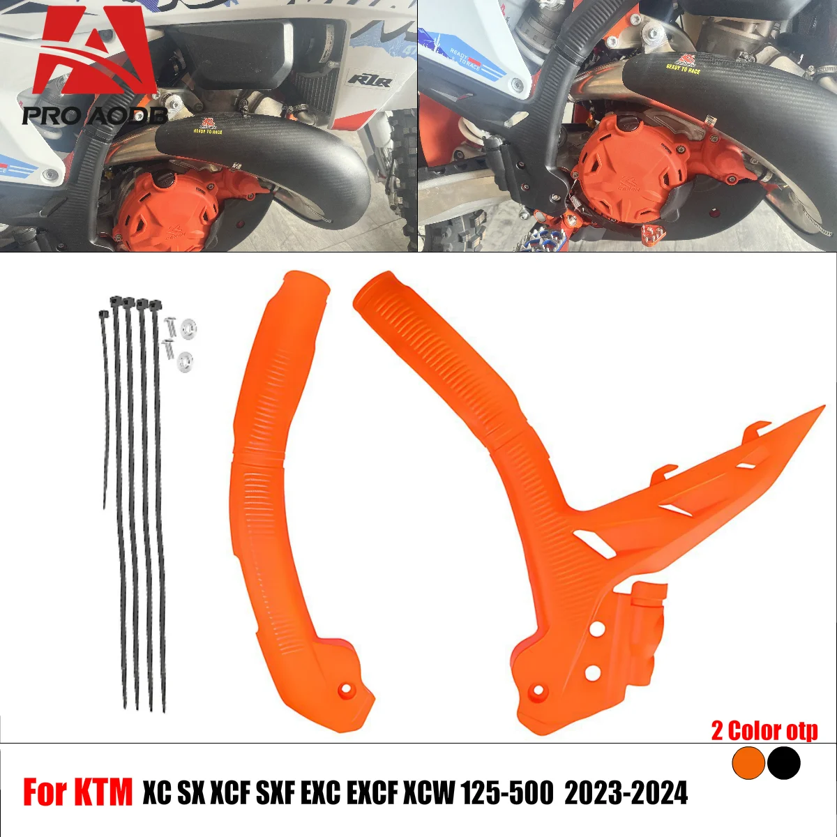 

Reliable Durable Motorcycle Frame Protector Cover For KTM 125-450 XC SX XCF SXF 2023-2024 EXC EXCF XCW 125 250 300 350 450 500