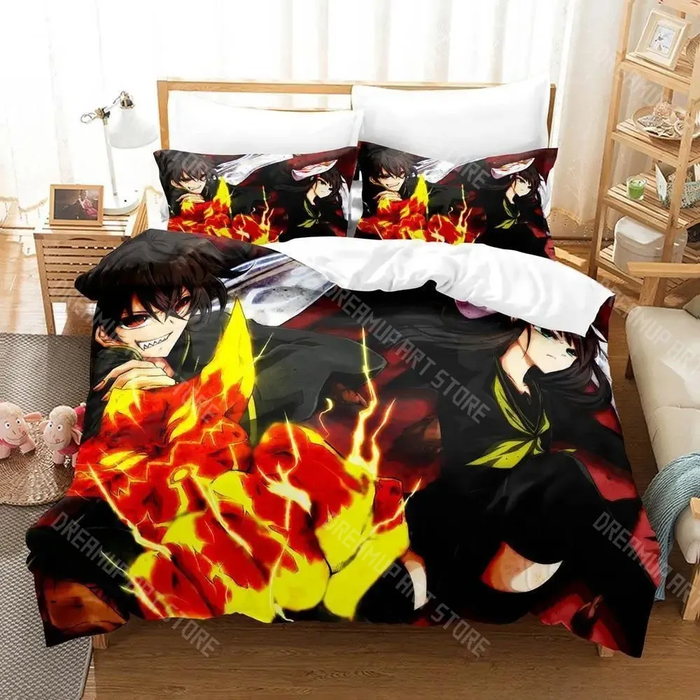 3D Printed Twin Star Exorcists Anime Bedding Set for Boys Girls Duvet Cover Pillowcase Twin Queen King Full Single Double Sizes
