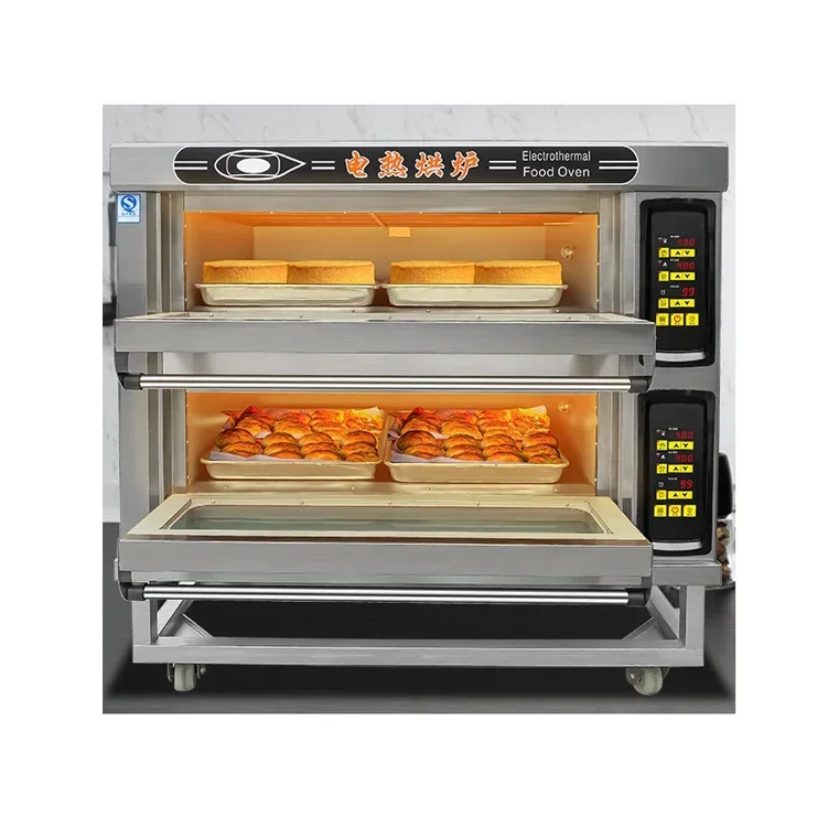 Hot Sale Baking Oven Electric Commercial Bread Bakery Oven Automatic 1/2/ 3 Stainless Steel Provided Cooking Equipment 36 KX