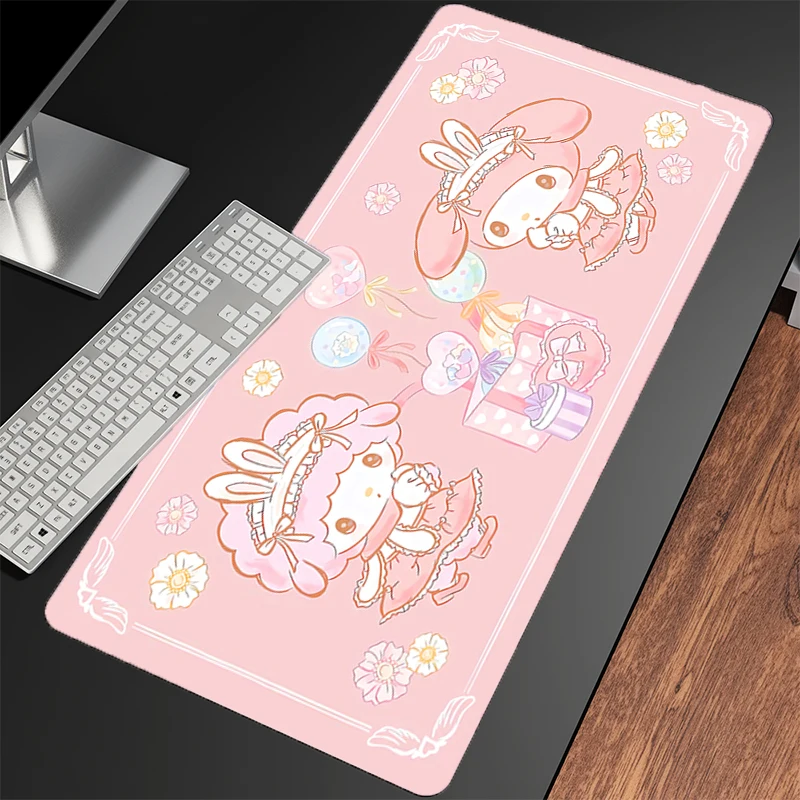 Tappetino per mouse My Melody Tappetino per tastiera per computer appositamente progettato Tappeto Accessori da gioco di grandi dimensioni Tappetino per mouse PC Gamer Tappetino da scrivania Tavolo