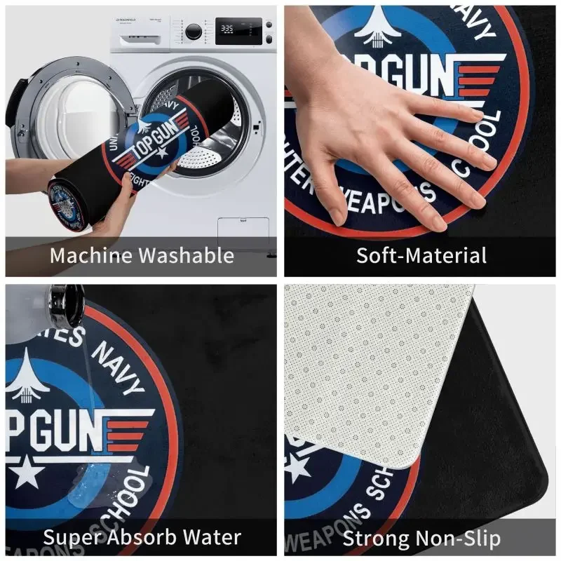 Jet Home Bathroom Mats - VIKAMA Air Force Fighter Jet Doormat