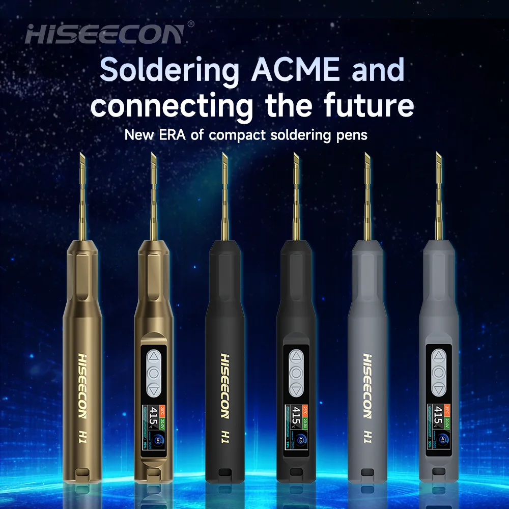 HISEECON H1 Adjustable Temperature Soldering Iron DC 9-24V 60-500°C Type-C USB Fast Charger Rework Station For JBC SUGON  Tips