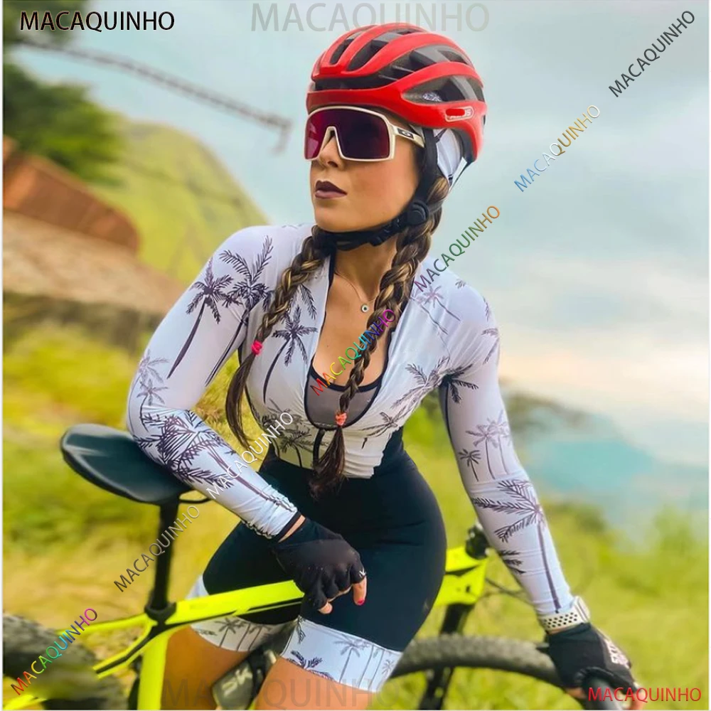 Macaquinho Ciclismo Kafitt Feminine Long Sleeve Cycling Jumpsuit Free Shipping Brazil Summer Cycling Jersey 2022 Women Clothing