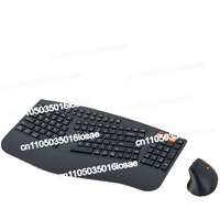 Ergonomic 2.4G Bluetooth Wireless Dual-mode Silent Office Keyboard and Mouse