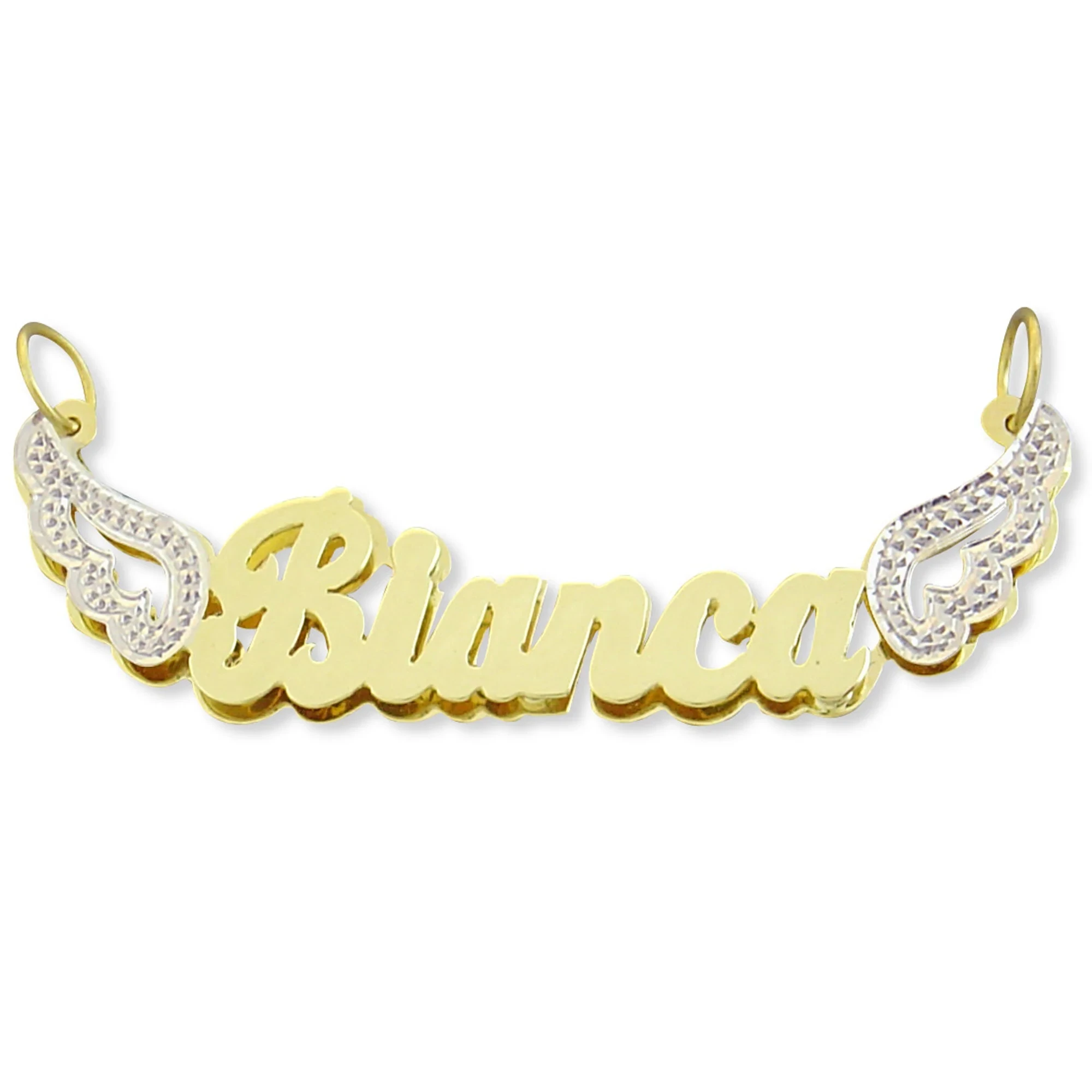 

Zciti Custom Name Necklace for Women Personalized Gold Plated Script Pendant with Angel Wing Design Stainless Steel Jewelry Gift