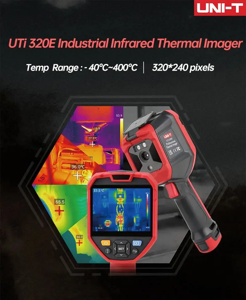 UNI-T UTi320E Infrared Thermal Imager Industrial PCB Circuit Floor Heating Detection PC Analyze WIFI Thermal Imaging Camera