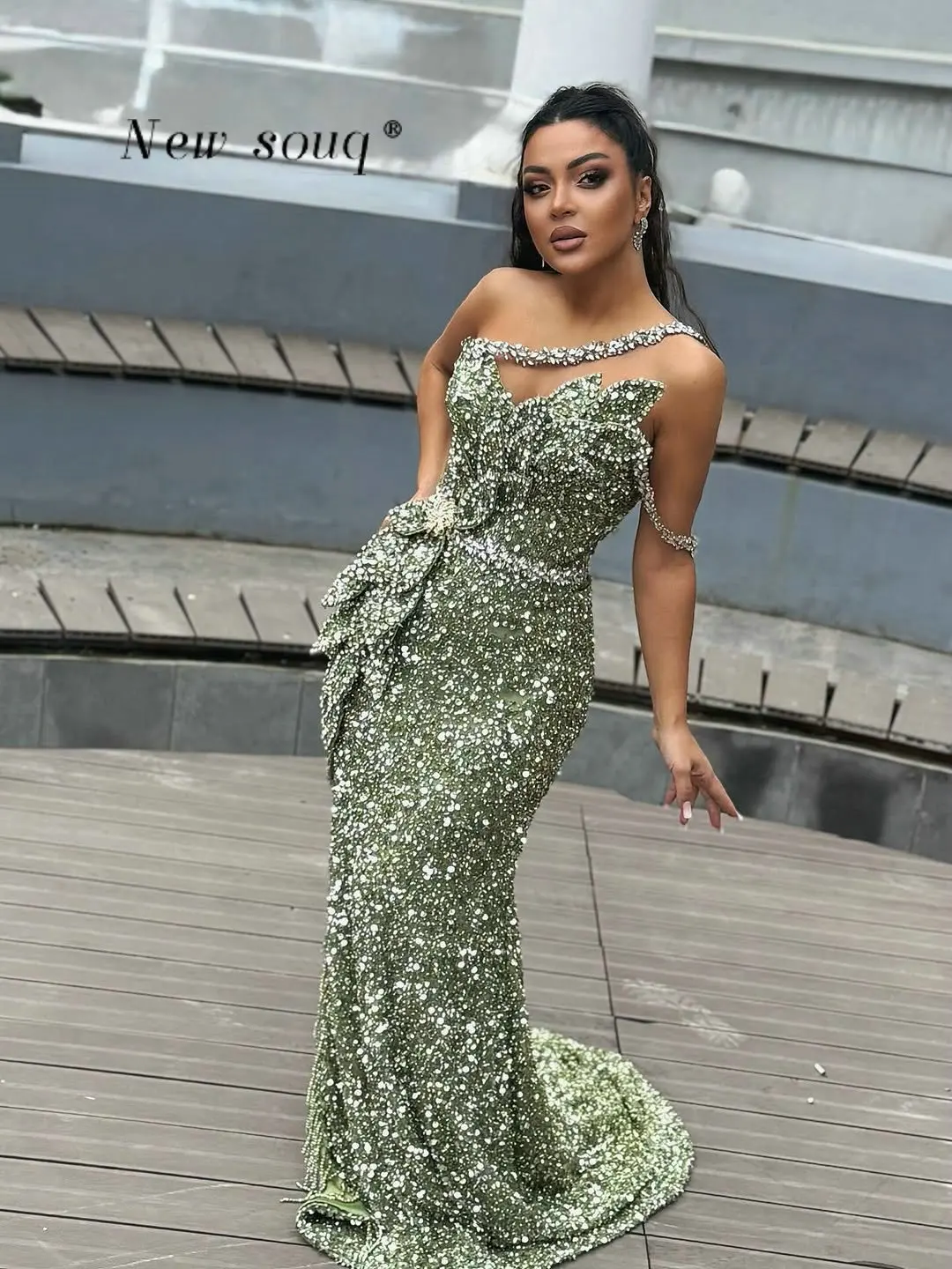 

Изумрудно-зеленые блестящие платья для выпускного вечера с пайетками, на одно плечо, на тонких бретельках, длинные, в стиле русалка, для свадьбы, вечеринки, на заказ