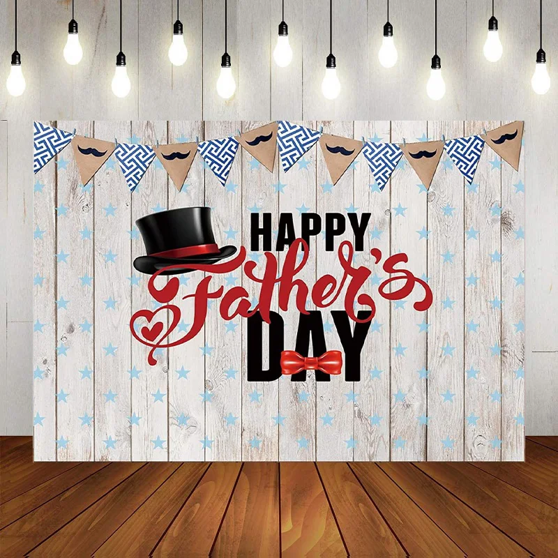 Happy Father's Day Party Blue Heart Sequin Spots Photography Backdrop I Love Dad Background Thank You Daddy Banner Poster Decor