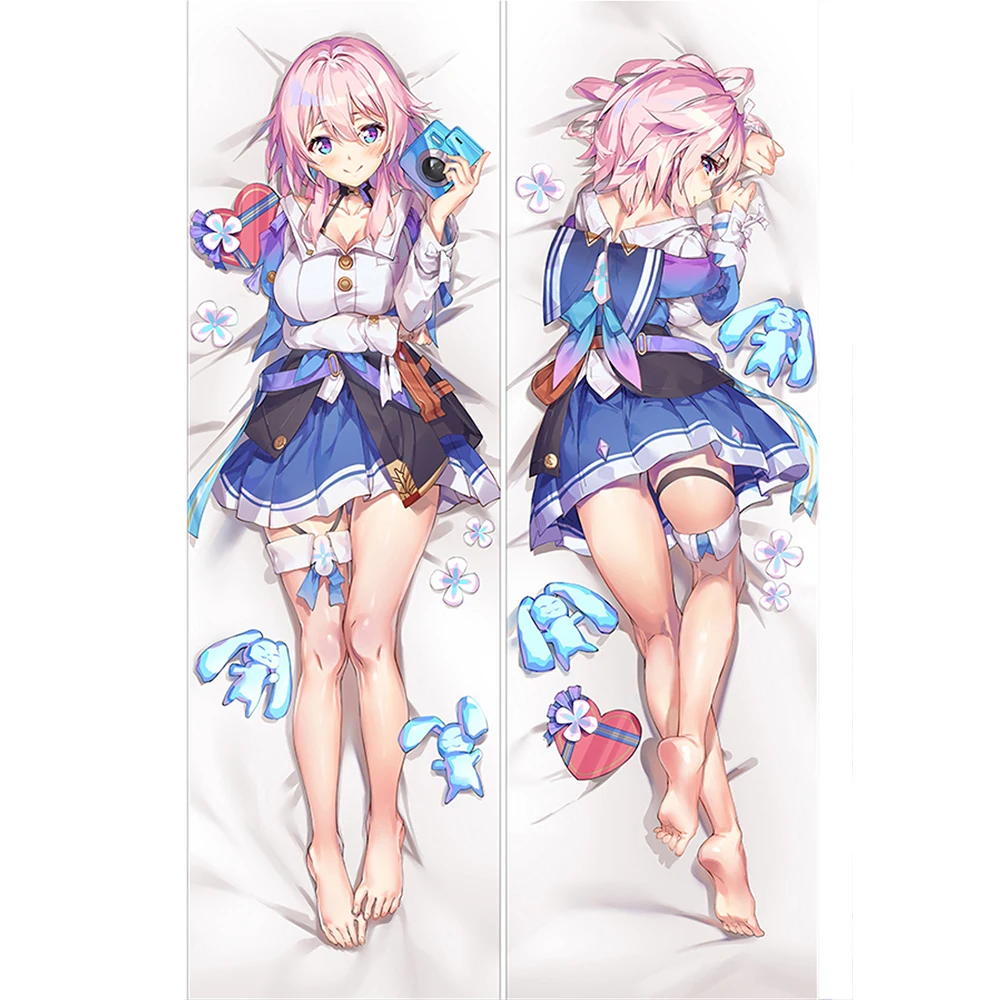 Anime Decor Pillow Case Honkai: Star Rail March 7th Dakimakura Waifu Pillowcase 2-Side Print Hugging Body Cushion Cover Otaku