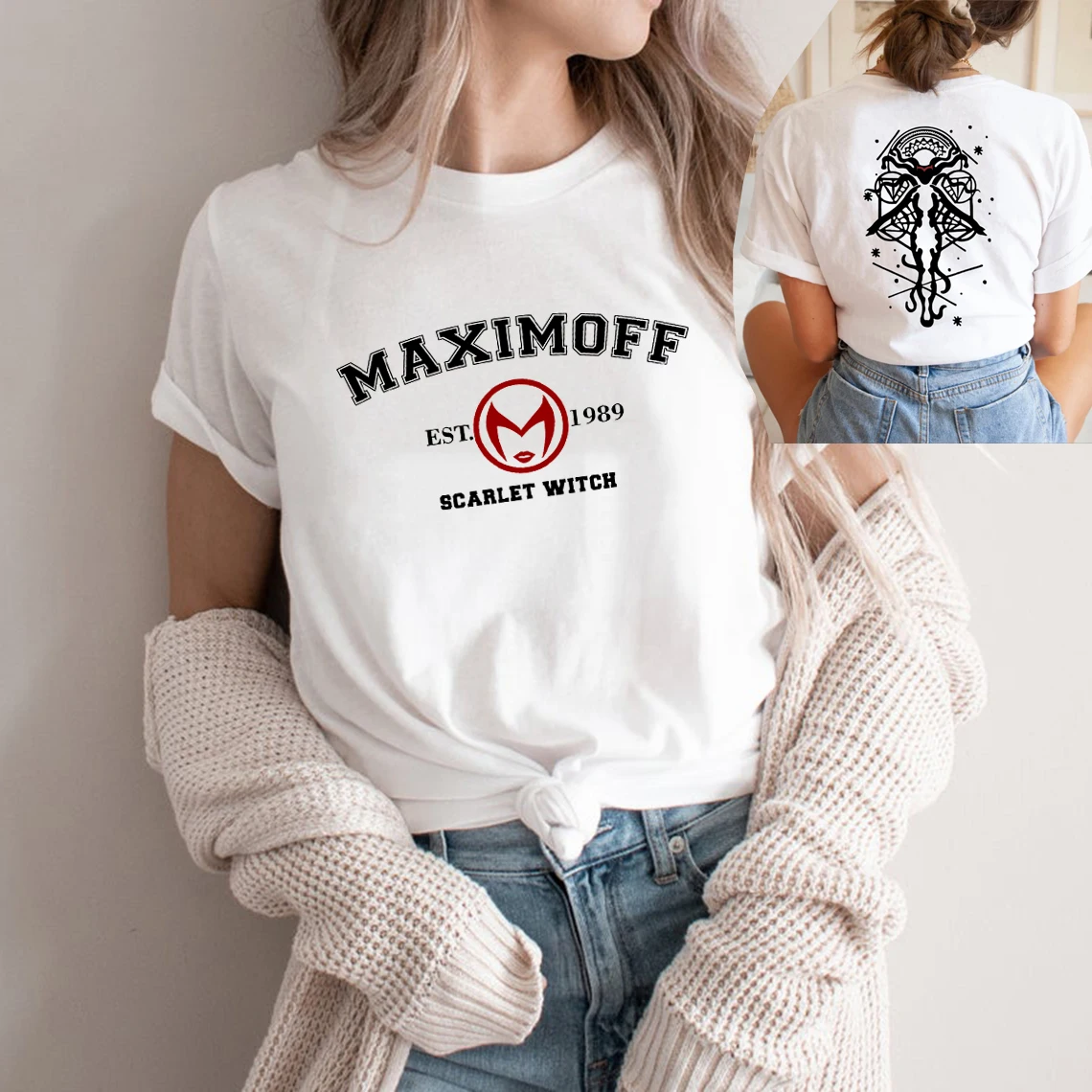 Wanda Maximoff 1989 T Shirt Women Graphic T Shirts Short Sleeve Summer T-shirt Superhero Tee Streetwear Top Women Clothing