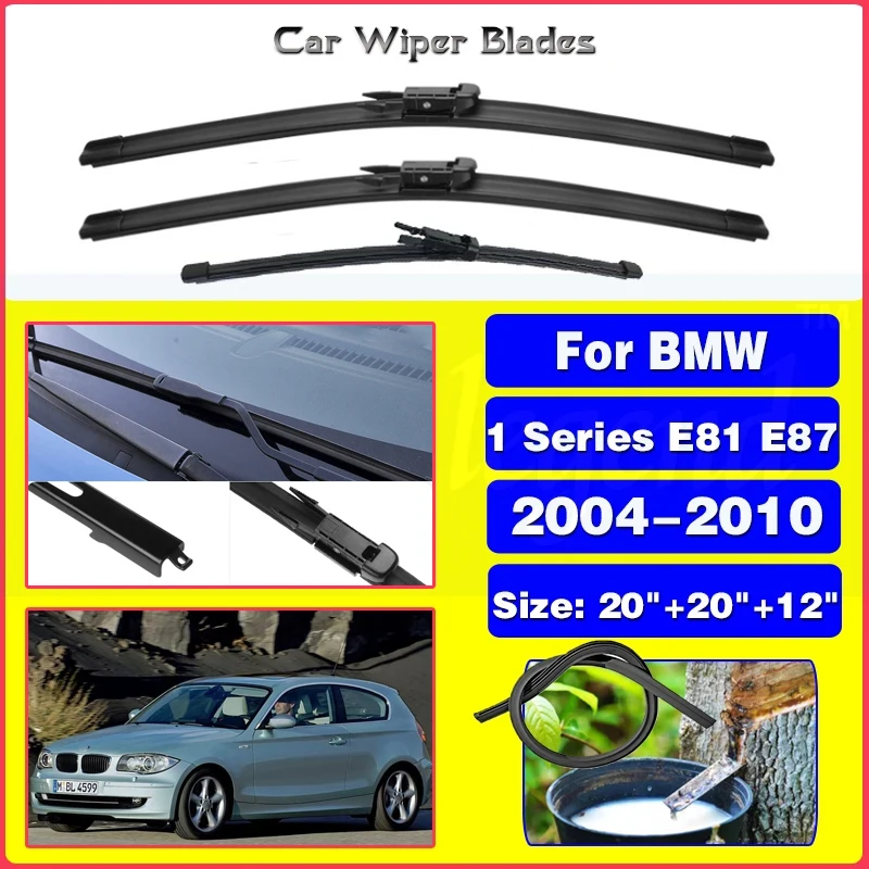 Wiper Front & Rear Wiper Blades Set For BMW 1 Series E81 E87 116i 116d 118i 118d 120i 120d 123d 130i 2004-2010 20