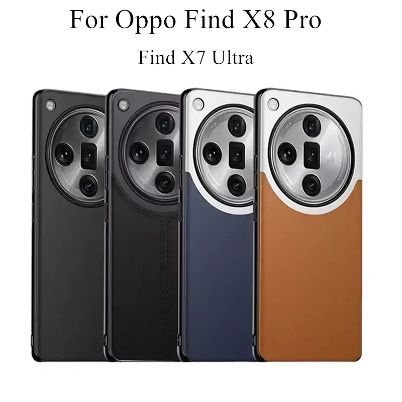 Premium Geometric Graffiti Leather Case for OPPO Find X8 Pro Find X7Ultra X6Pro Metal Independent Button Camera Protection Cover