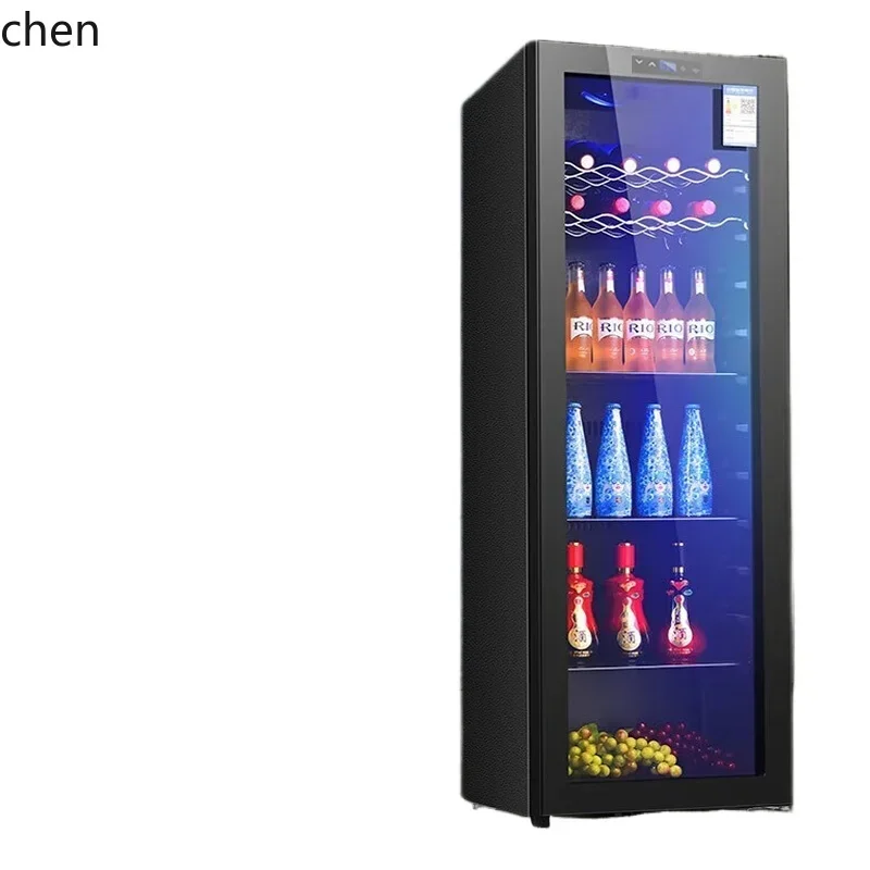 Oaks Ice Bar Small Office Living Room Refrigerated Fresh-keeping Cabinet Tea Wine Cabinet Beverage Transparent Refrigerator