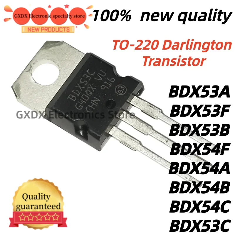 10Uds 100% new quality BDX53F BDX53A BDX53B BDX53C TO220 BDX54F BDX54A BDX54B BDX54C TO-220 Darlington Transistor
