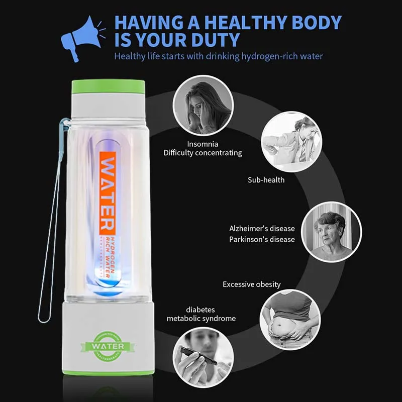 SPE/PEM Sterilization Series Hydrogen Generator Water Filter Ionizer Pure H2 Rich Hydrogen alkaline Bottle Electrolysis Drink Hy