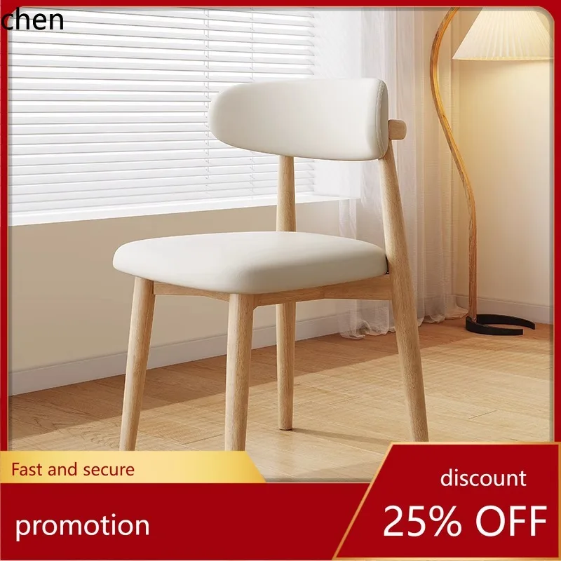 

CZ Solid Wood Dining Chair with Soft Backrest, Modern Minimalist Suitable for Home, Desk, Hotel, Restaurant, and Meeting Room