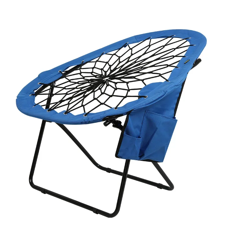 Outdoor portable leisure folding chair, breathable moon rubber band chair, beach chair batch