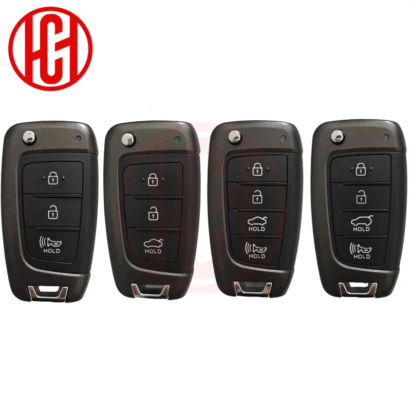

3/4Buttons Replacement Folding Flip Smart Remote Car Key Shell Fob For HYUNDAI Tucson Elantra Accent Solaris Kona Verna 2017+