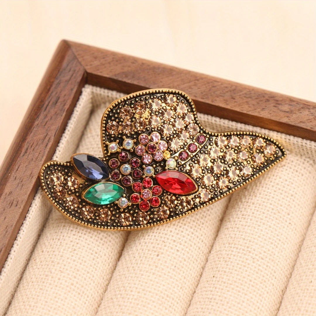 

Baroque Luxury Beautiful Colorful Hat Design Men's Women's Brooch Pin，Jewelry Accessories, WeddingHolidayPartyCoupleSurpriseGift