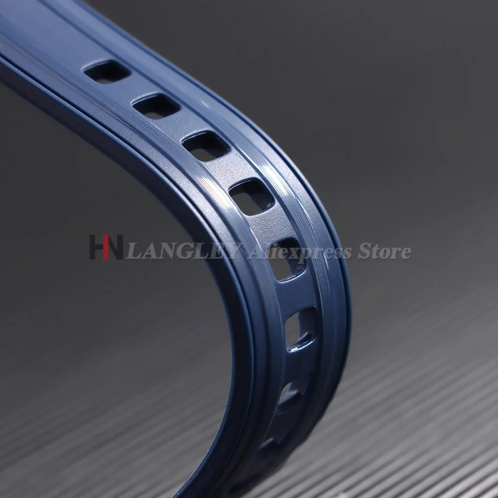 جودة 20 مللي متر لينة المطاط ساعات سيليكون الفرقة ل أوميغا ساماستر 300 حزام منحني نهاية استبدال معصمه النساء الرجال أساور #4