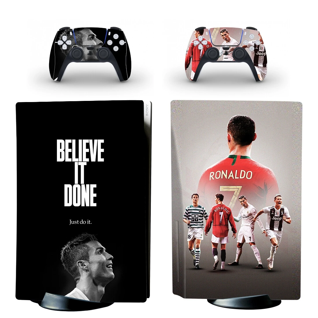 Neue cr7 Sport ps5 Disc Skin Aufkleber Aufkleber Abdeckung für Konsolen controller ps5 Standard Disk Skin Aufkleber Vinyl