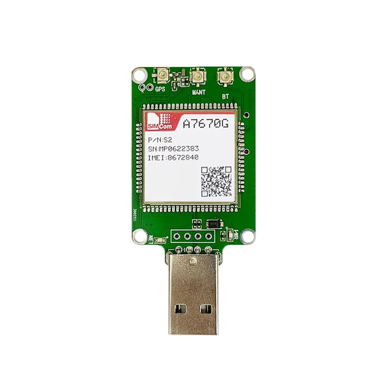 SIMCOM A7670G USB Dongle LTE CAT1 Module 2G Global Version Development Board breakout kit With FPC antenna