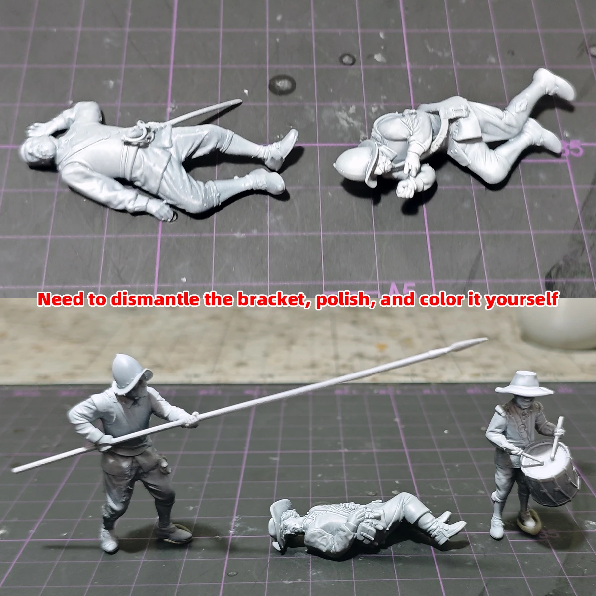 1/35 1/48 1/72 Modellbausatz 3D-Harz Miniatur-Soldatenfiguren Diorama Unbemalt 16. Jahrhundert Spanische Tercio DIY – Detail 3