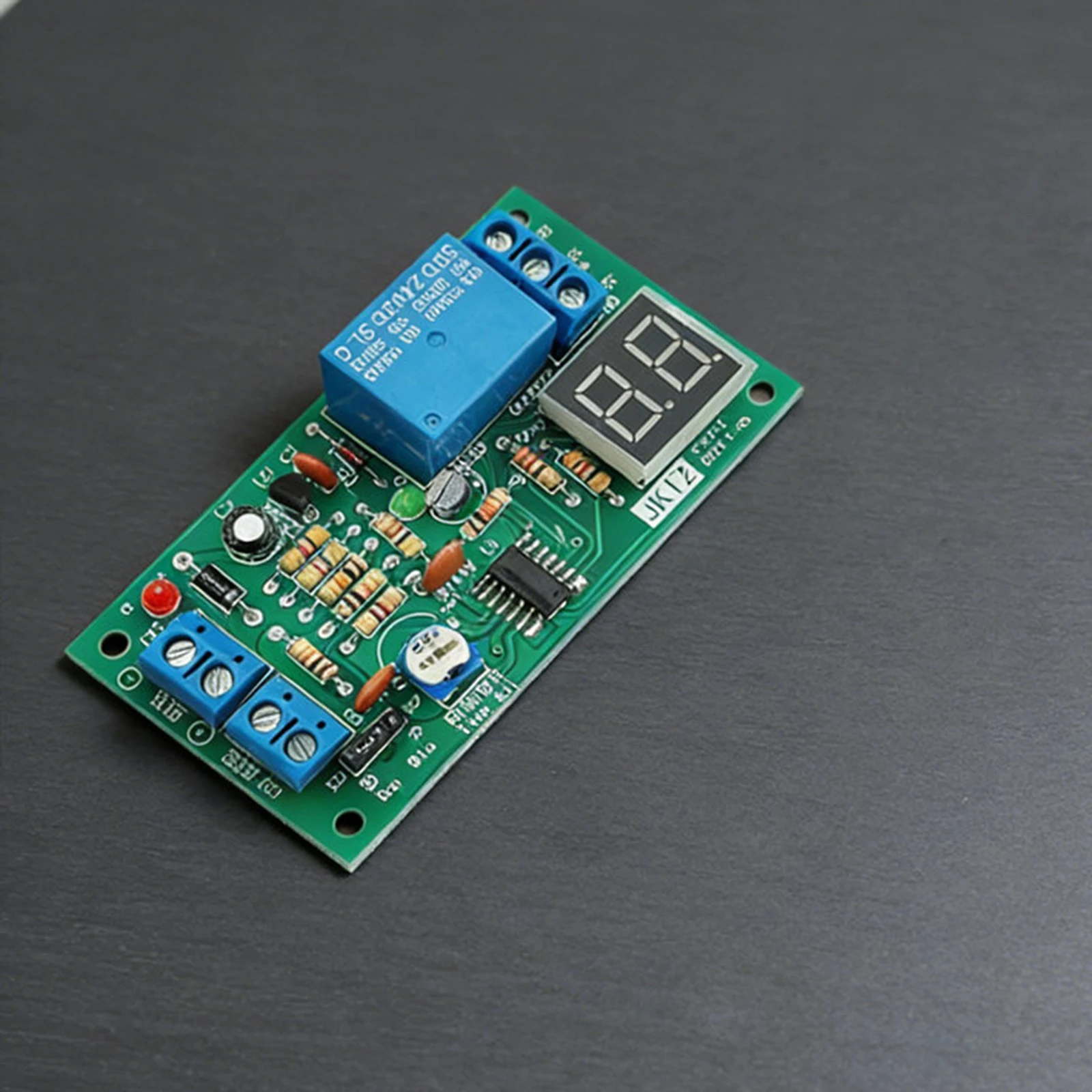 12V Time Delay Relay Module with Adjustable 1-99 Second or Minute Countdown and Digital Display for Electrical Circuits