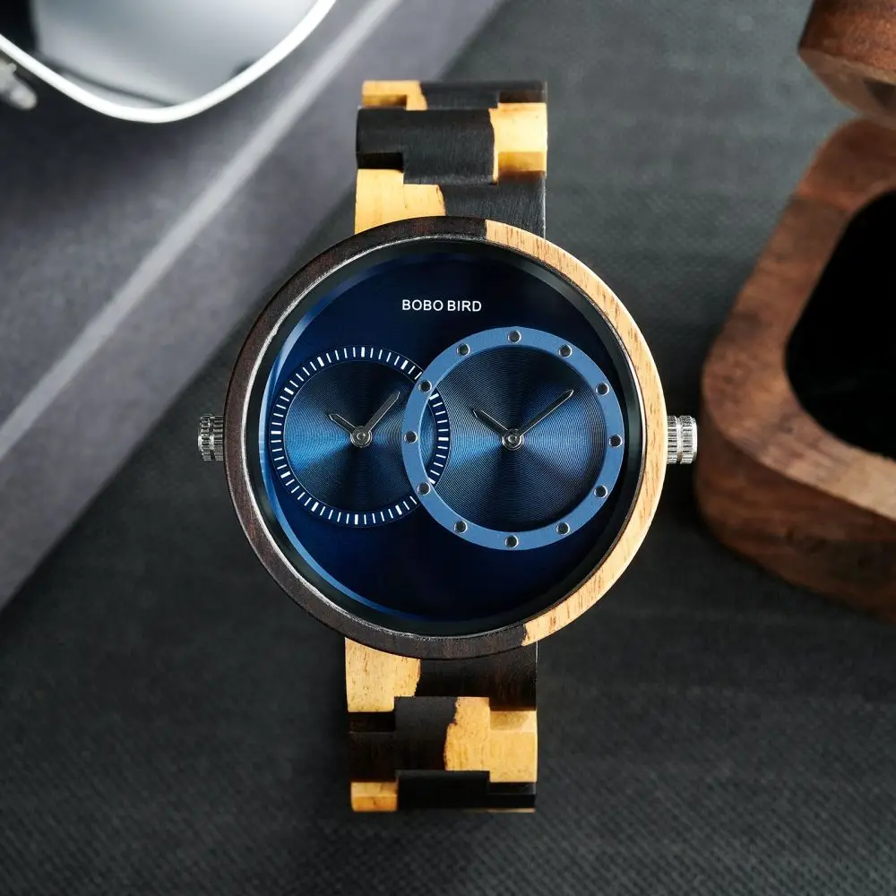 BOBO BIRD Multiple Time Zone Wooden Watch For Men Women Fashion Luxury Wood Wristwatch Timepiece reloj hombre DropShipping V-R10