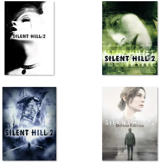 12Style Classic Silent Hill Classic Horror Game, Print Art Canvas Poster, For Living Room Decor Home Wall Picture