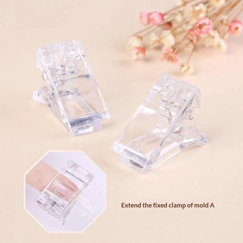 Acrylic Nail Clip Transparent Gel Quick Building Nail Tips Clips Fingernail Extension UV Clamps Manicuring Art Builder Tools Se