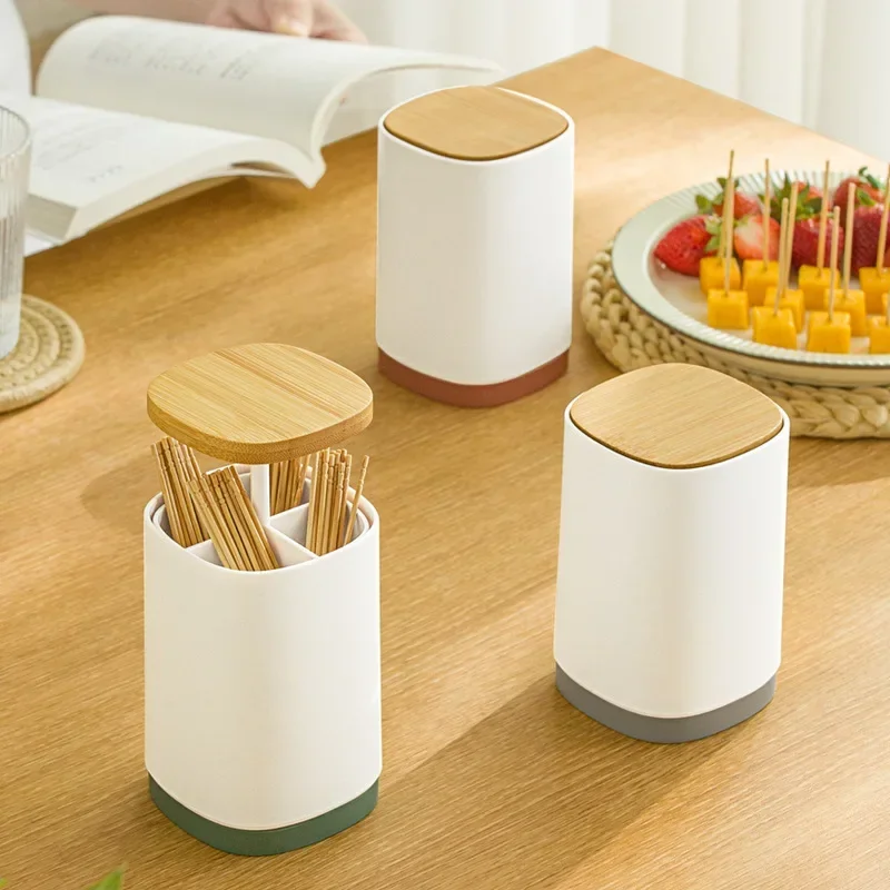 Automatic Press Pop-up Toothpick Box, Japanese-style Toothpick Box, Split Toothpick Box, Household