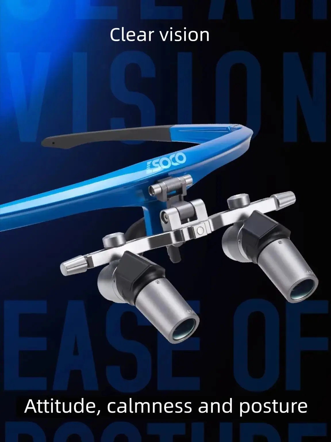 Ergo 45° Flip-up Optical Magnifying Loupes 3X/4X/5X/6X Optional, Adjustable Pupil Distance Precision Workshop Magnifier Glasses