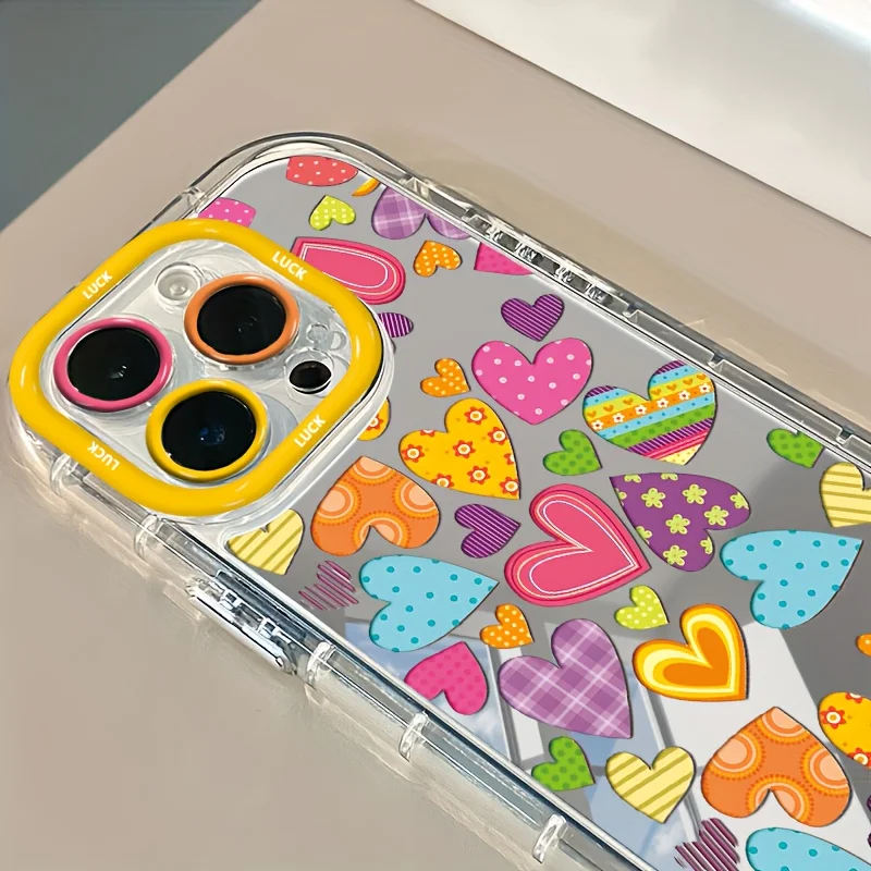 Vibrant Heart Makeup Mirror Design Phone Case For iPhone 17 Pro Max 17 Air 15 16 14 13 12 11 Plus 7 8 XR XS X  Fashion Cover view 3