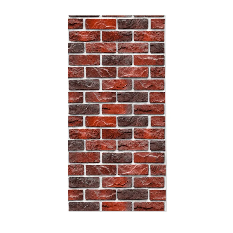 ريترو خمر 3D الطوب نمط خلفية للإنترنت مقهى مطعم مقهى بار ملصقات جدار الطوب الأحمر