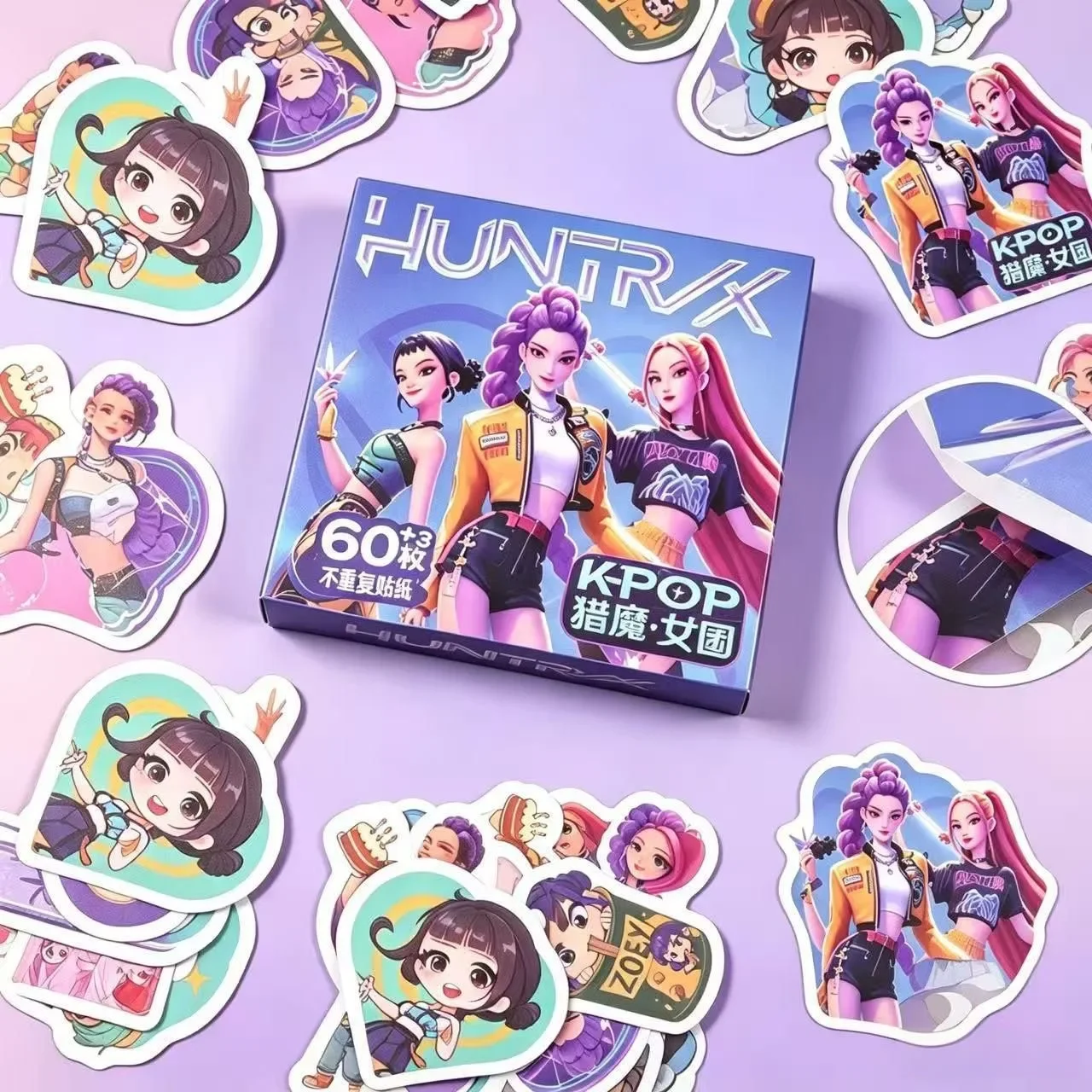 Hot 63 pieces witch girl group  sticker gift box cute cartoon creative stationery handbook stickers gift box  diverse patterns view 3