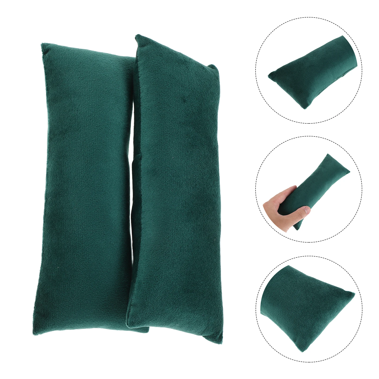 2 قطعة وسائد طويلة مجوهرات عرض وسادة للأساور الإسورة المنظم لينة ساعة تخزين حامل وسادة ساعة العرض