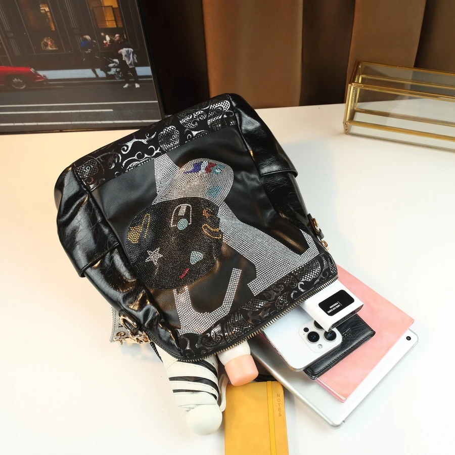 Ransel Perjalanan Wanita Kapasitas Besar Modis Tas Bahu Trendi Penggunaan Ganda Gaya Baru untuk Wanita Ideal untuk Perjalanan